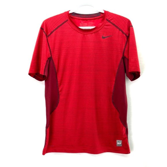 Nike Pro Combat Dri-Fit Tee Men's T-Shirt Red - Size Medium - Picture 1 of 5